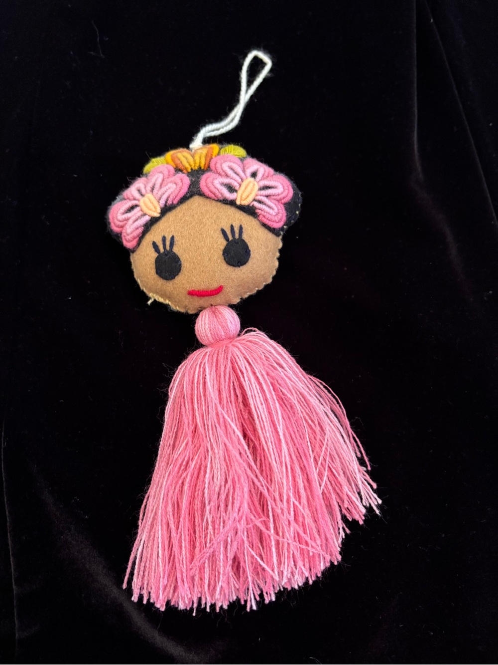 Pink Frida-Inspired Tassel Bag “charm”